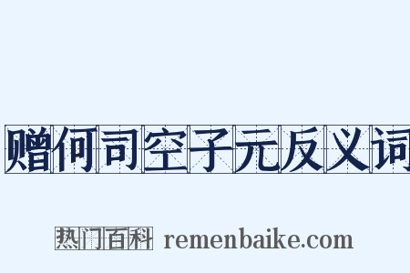 赠何司空子元反义词是什么意思的图片